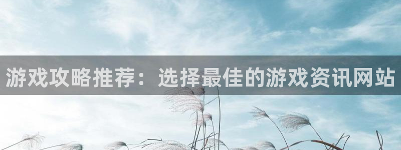 长征娱乐4开户：游戏攻略推荐：选择最佳的游戏资讯网站